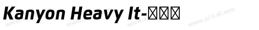 Kanyon Heavy It字体转换